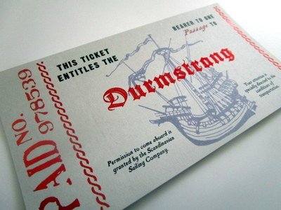 Scandinavian Wizarding School Boat Ticket