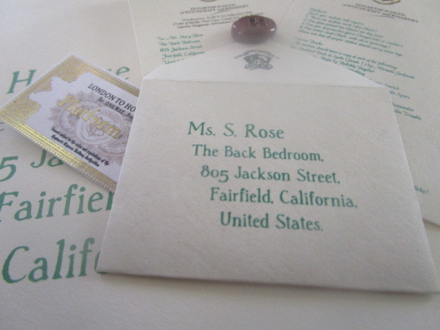 Mini Wizarding Acceptance Letter &amp; Ticket for 18&quot;  Dolls (British School)