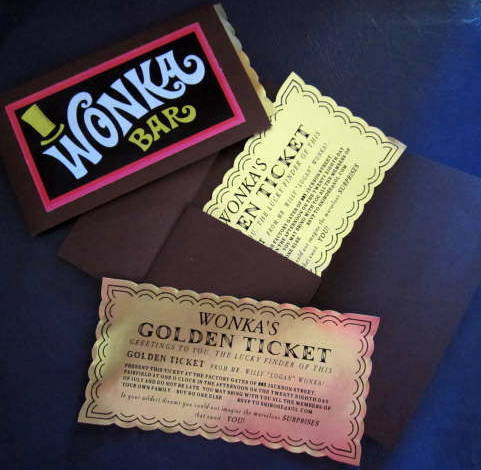 Classic Golden Ticket in Folder Customized