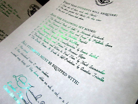 Magic Wizarding Acceptance Letter (British School)