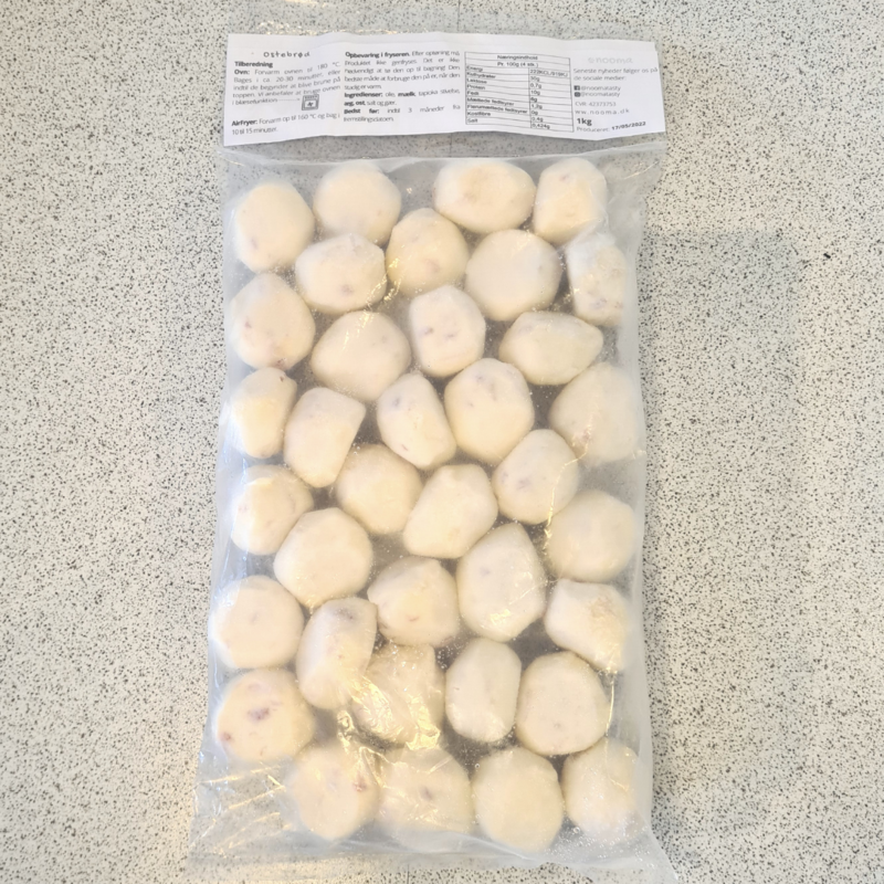40 pães de queijo com pedaços de BACON (1kg)