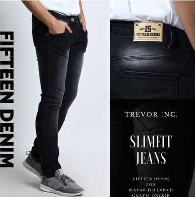 FIFTEEN DENIM - Celana Jeans Pria Slim Fit Streetch Original New Fifteen Denim / Celana Pria Jeans