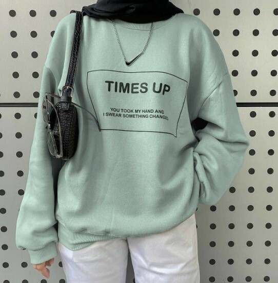 TIMES UP SWEATER - PAKAIAN WANITA TEBAL PREMIUM