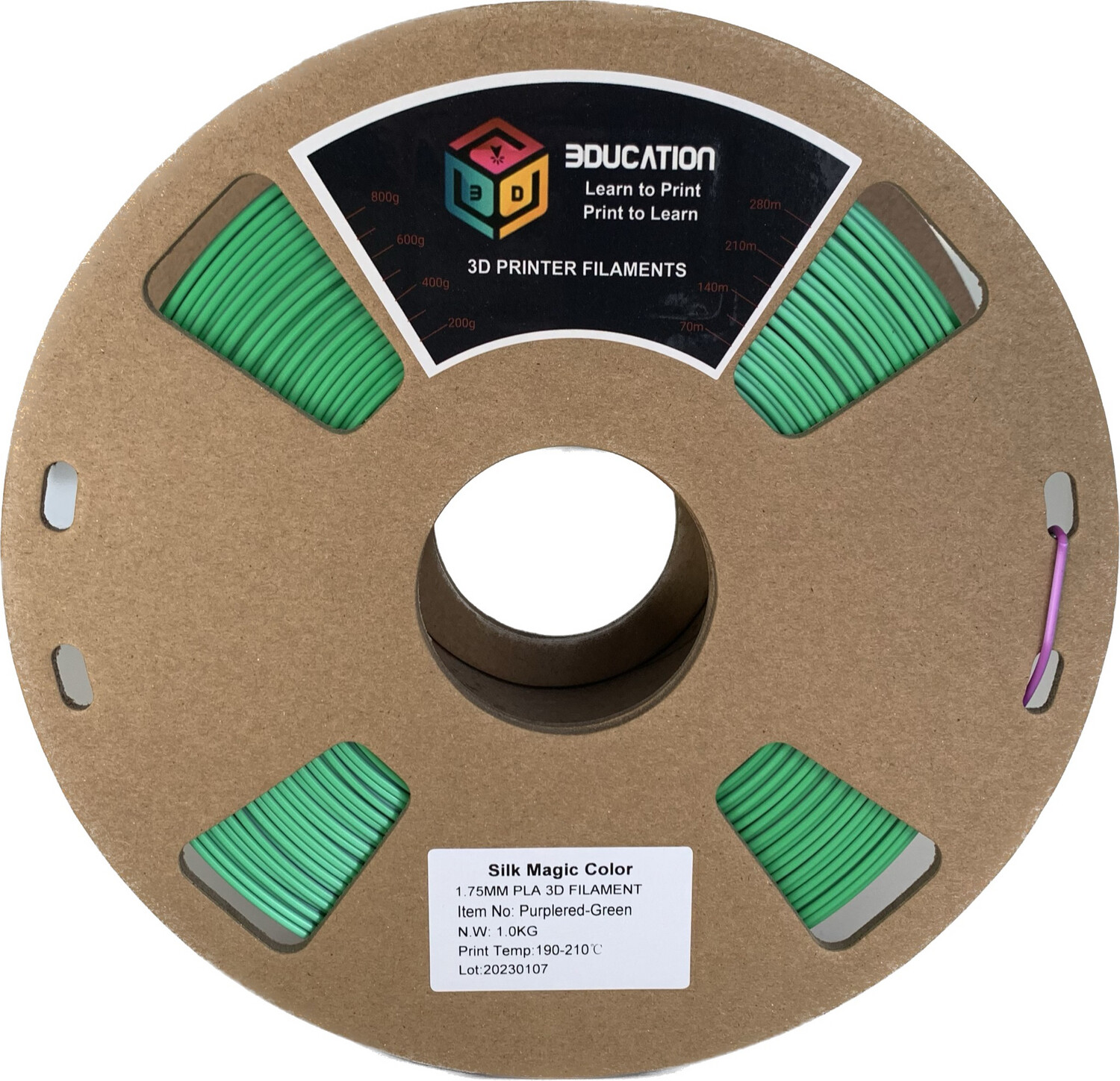 2-kleuren - Purple Green 1.75 mm / 1 kg