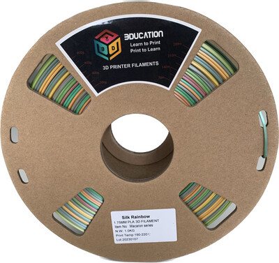 3Ducation PLA Silk Rainbow - Macaron 1.75 mm / 1 kg