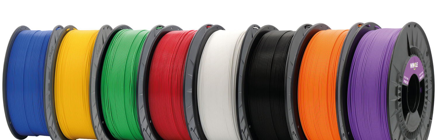 PLA-HD 1.75 MM pakket 8 basiskleuren Rood-Geel-Blauw-Groen-Wit-Zwart-Paars-Oranje 8x1KG
