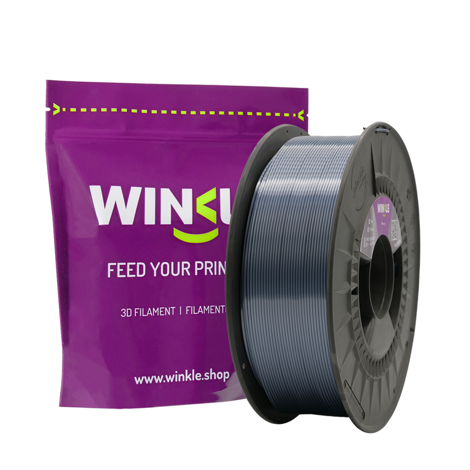 PLA-HD 1.75 MM Silk Mercury Silver 1KG