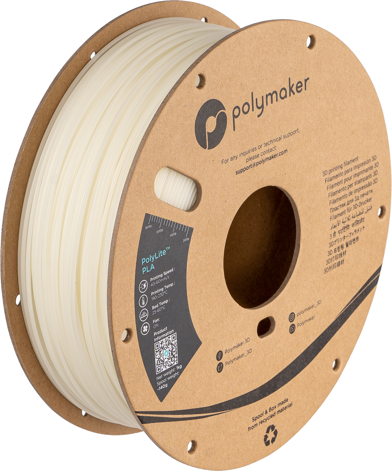 PolyLitePLA Glow in the Dark - Green 1,75mm - 1KG
