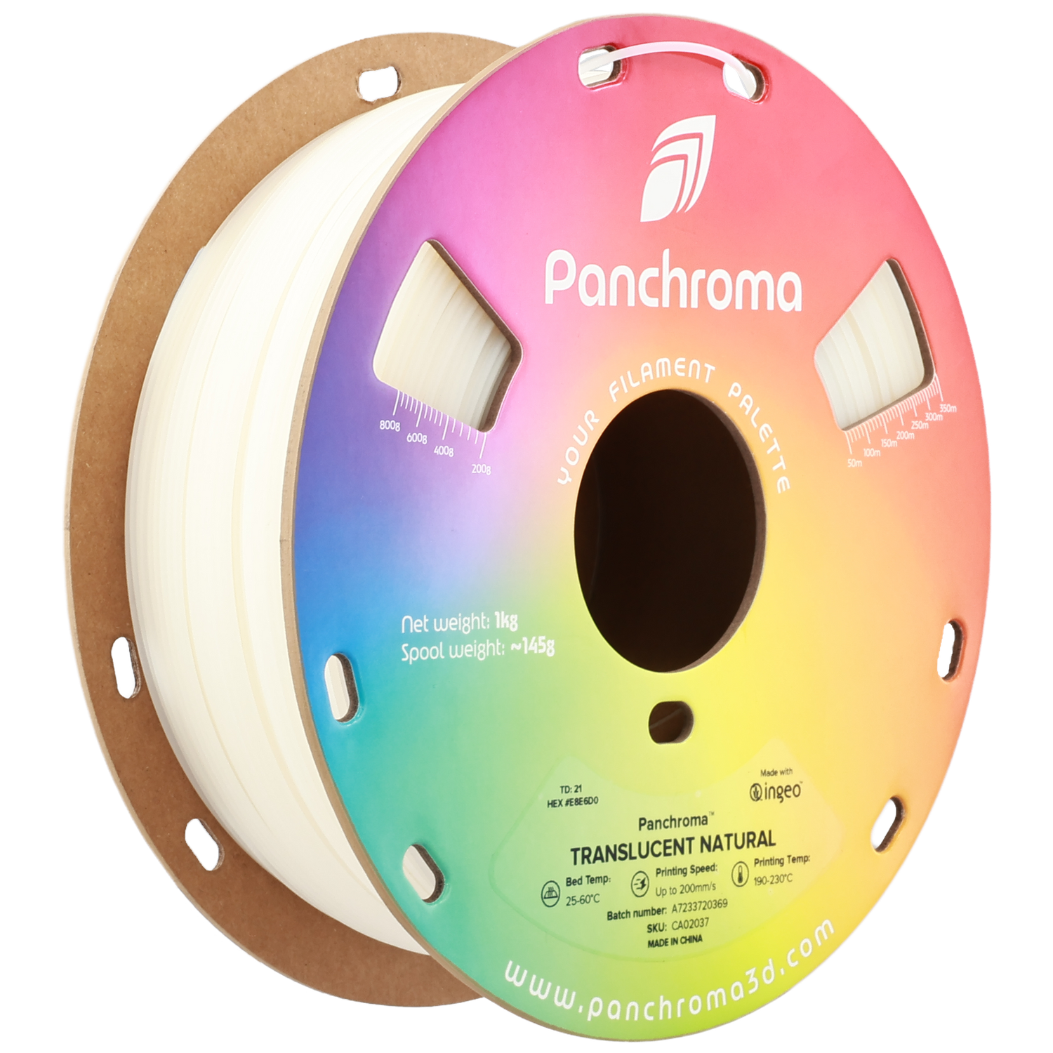 'Panchroma™ Translucent Naturel PLA  1Kg