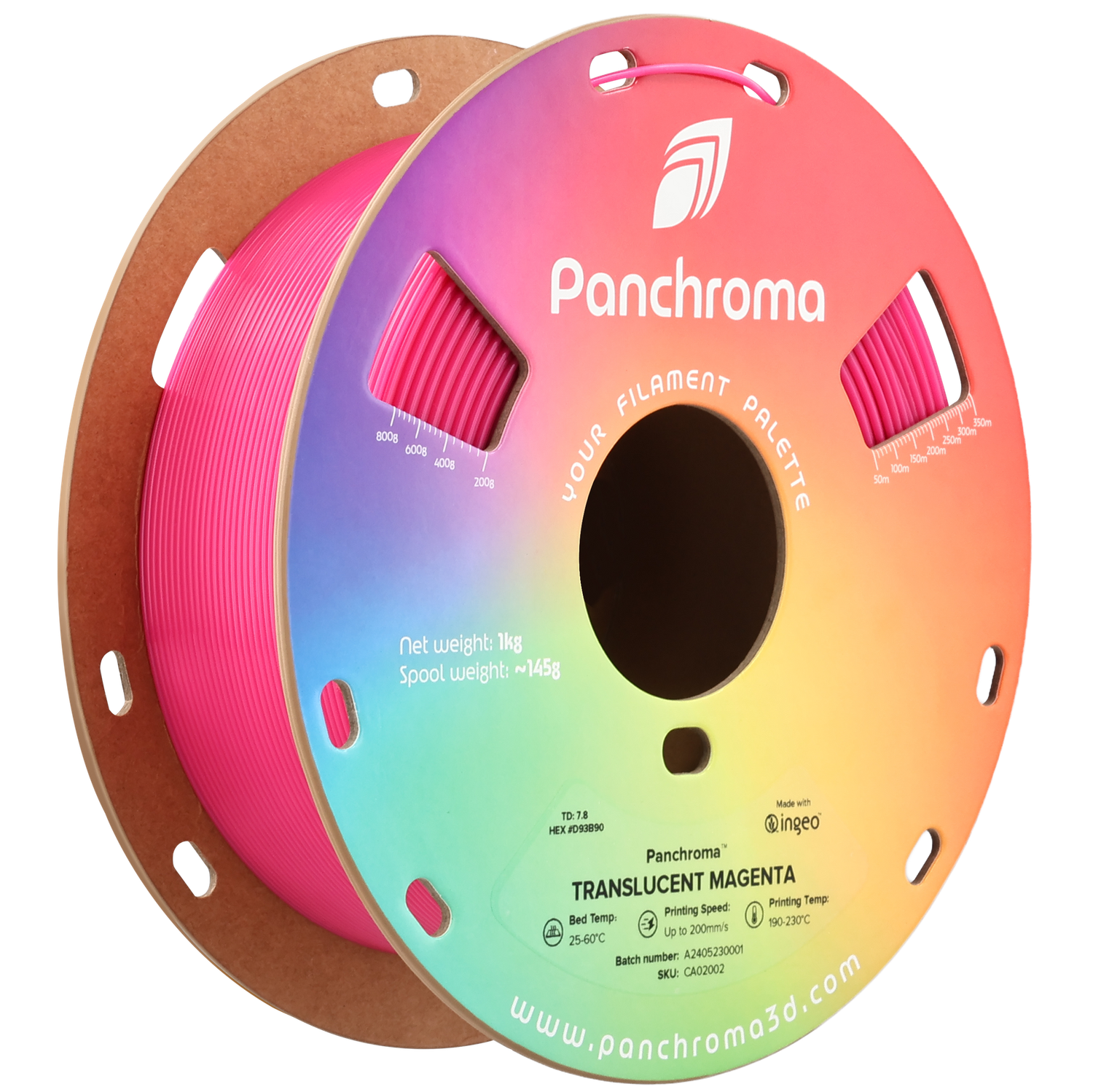 'Panchroma™ Translucent Magenta PLA  1Kg