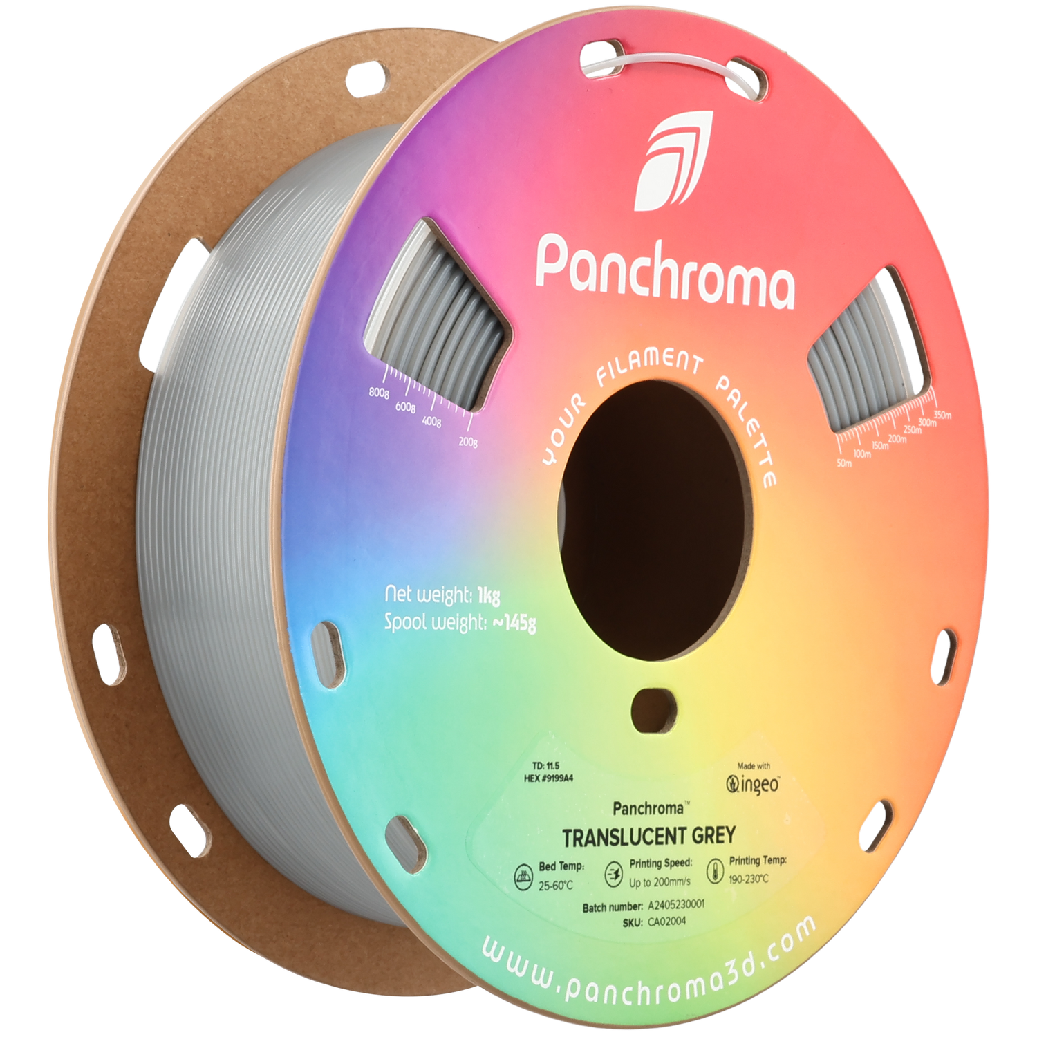 'Panchroma™ Translucent Grey PLA  1Kg