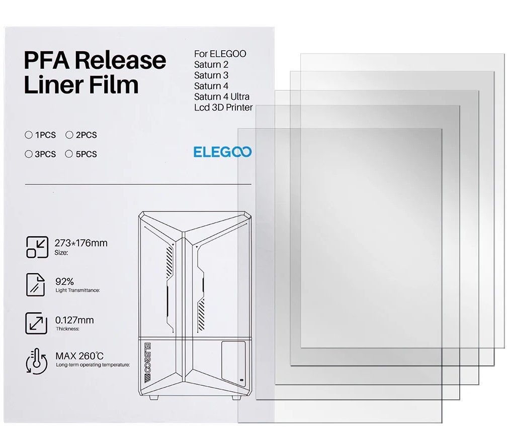 PFA Film for Saturn 2/8K/3/4/4 Ultra/4 Ultra 16K (5 Pcs)