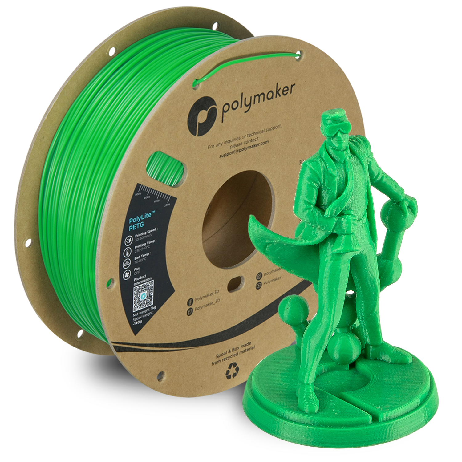 Polymaker PolyLite PETG Green 1Kg Polymaker PolyLite PETG Green 1Kg