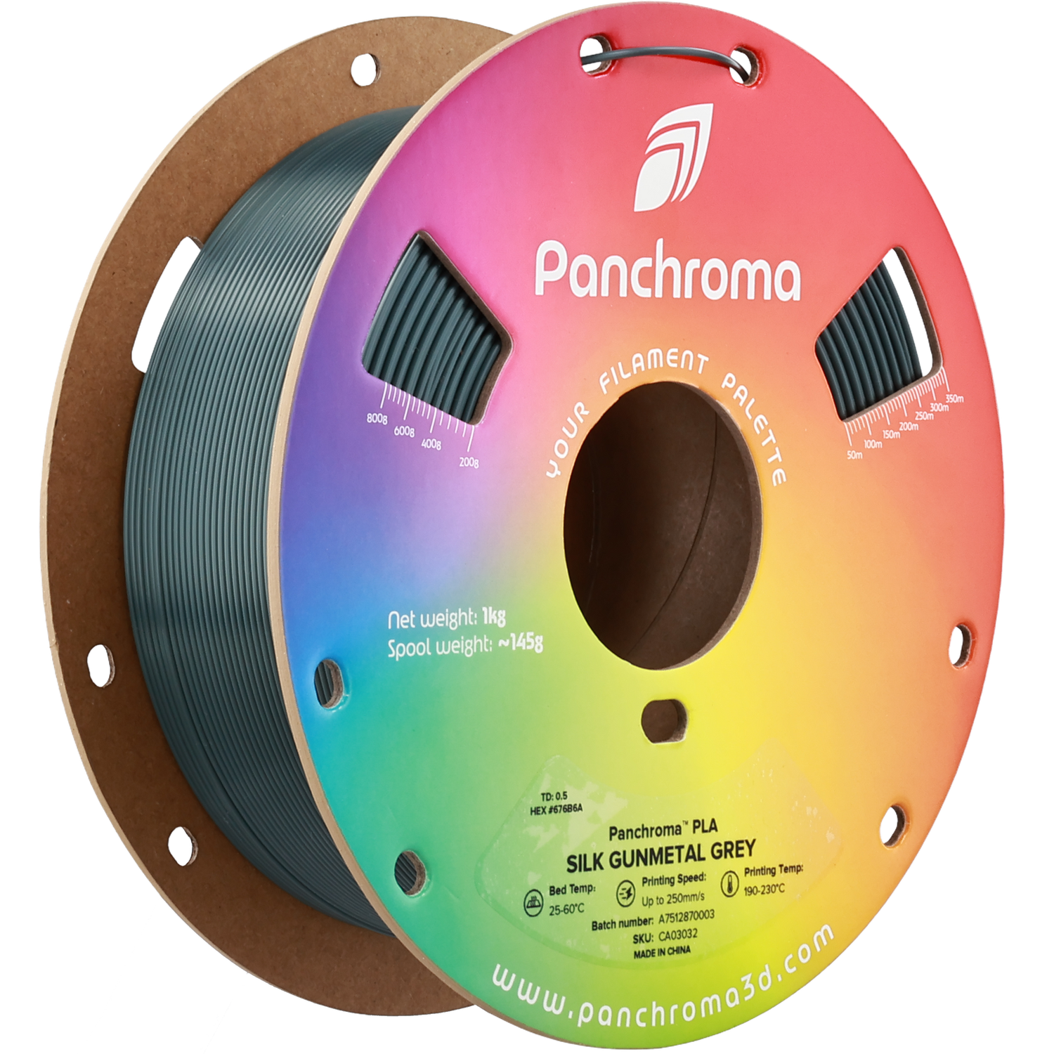 Panchroma Silk Gunmetal Grey PLA 1,75mm - 1KG Panchroma Silk Gunmetal Grey PLA 1,75mm - 1KG