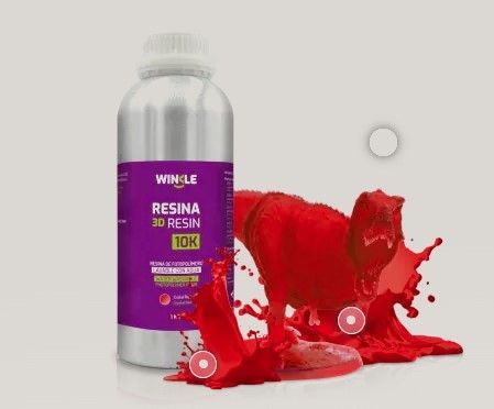 Winkle Resin Crystal Red10K (Waterafwasbare 3D Hars) 1kg Winkle Resin Crystal Red10K (Waterafwasbare 3D Hars) 1kg