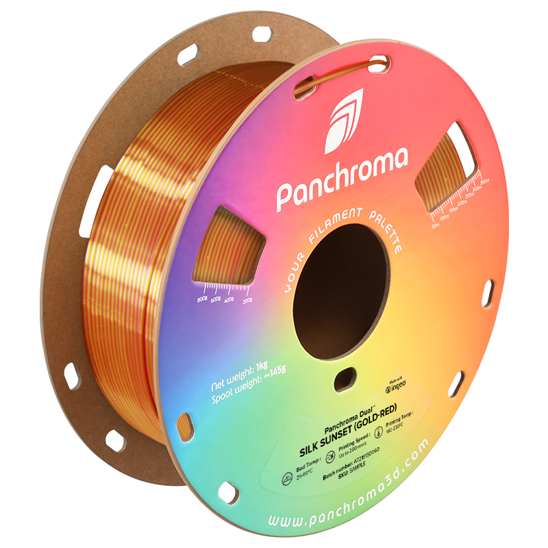 Panchroma™ Dual Silk Sunset (Gold-Red) PLA 1,75mm - 1KG Panchroma™ Dual Silk Sunset (Gold-Red) PLA 1,75mm - 1KG