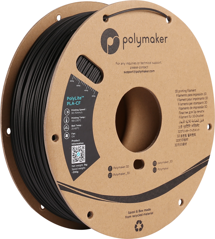 Polymaker PolyLite PLA CF Black 1Kg Polymaker PolyLite PLA CF Black 1Kg