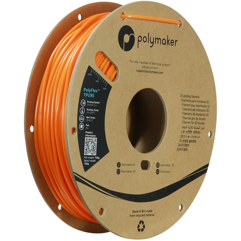 PolyFlex™ TPU95 Orange 750g PolyFlex™ TPU95 Orange 750g