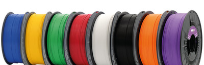 PLA-HD 1.75 MM pakket 8 basiskleuren Rood-Geel-Blauw-Groen-Wit-Zwart-Paars-Oranje 8x1KG