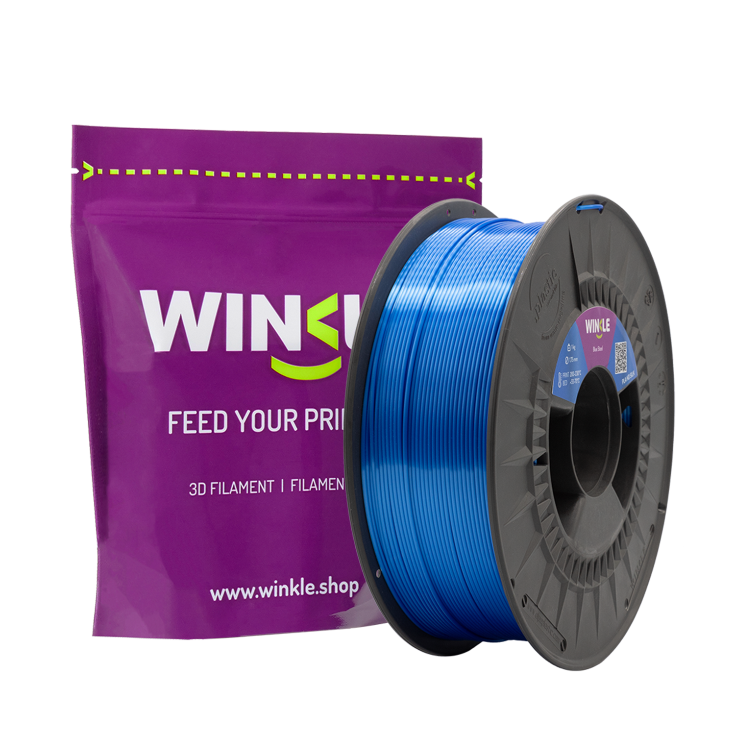 PLA-HD 1.75 MM Silk Steel Blue 1KG PLA-HD 1.75 MM Silk Steel Blue 1KG
