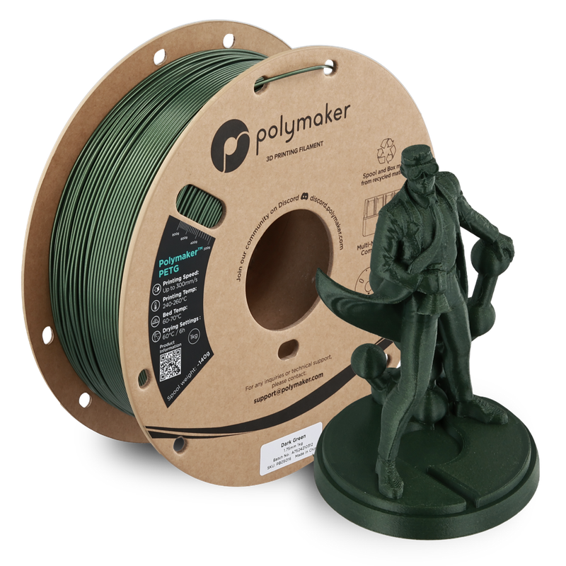 Polymaker PETG Dark Green 1Kg Polymaker PETG Dark Green 1Kg