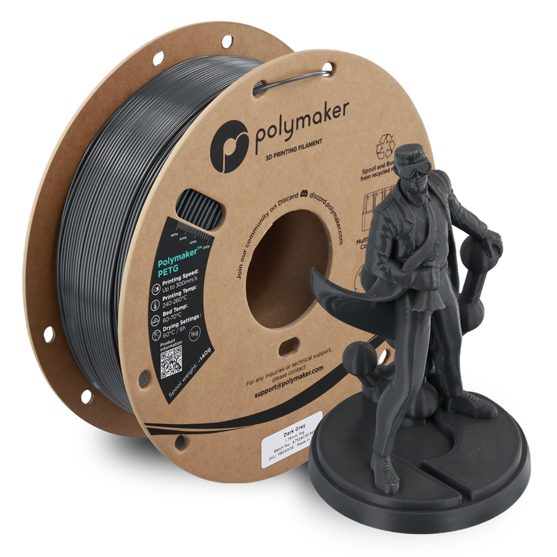 Polymaker PETG Dark Grey 1Kg Polymaker PETG Dark Grey 1Kg