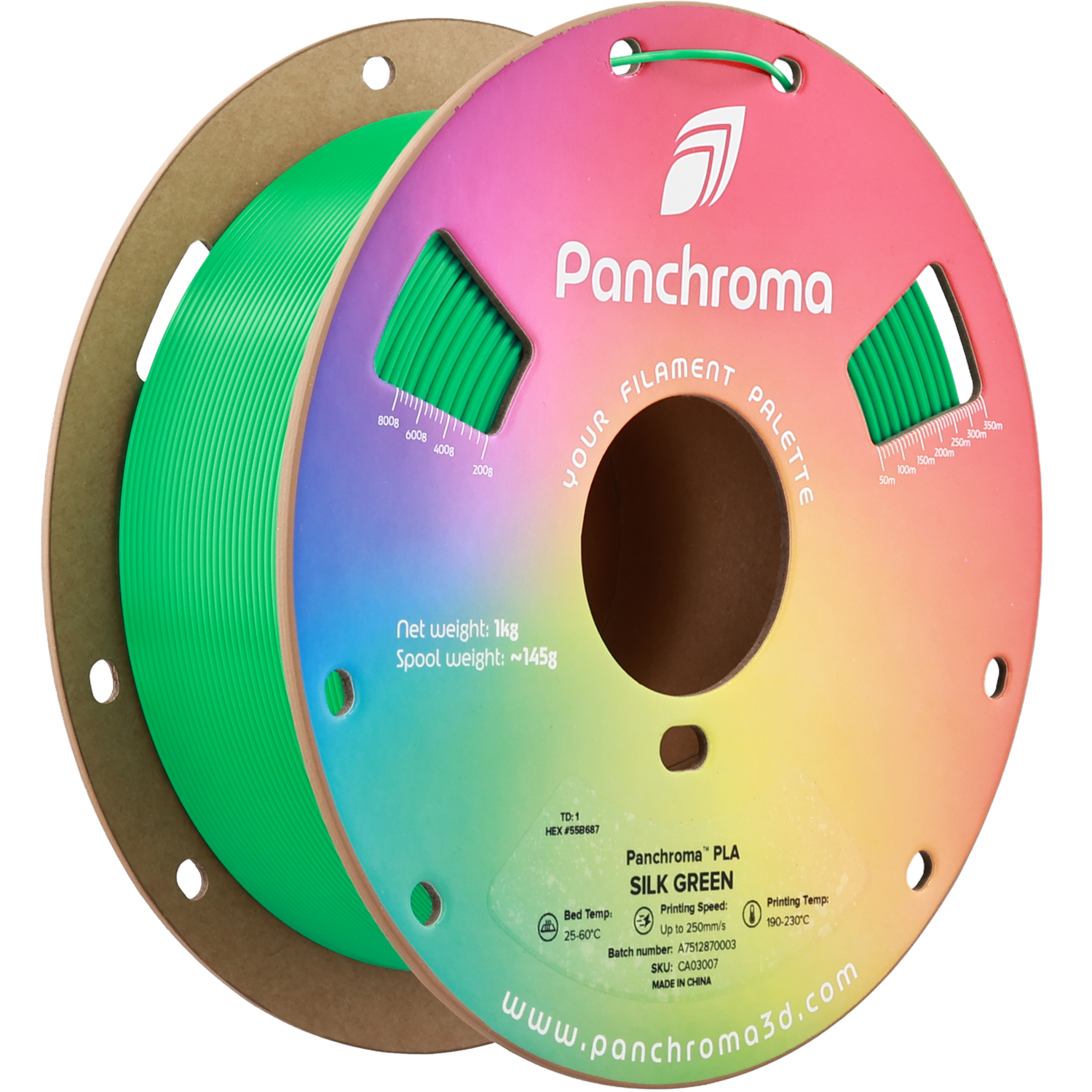 Panchroma Silk Green PLA 1,75mm - 1KG