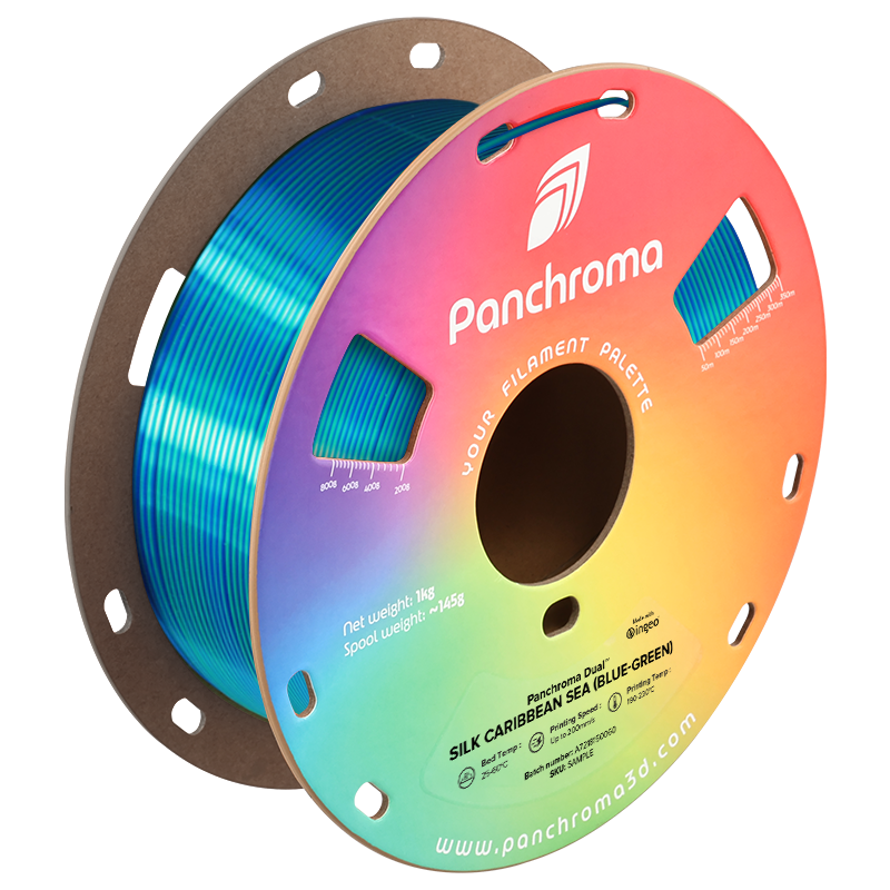 Panchroma™ Dual Silk Caribbean Sea (Blue-Green) PLA 1,75mm - 1KG