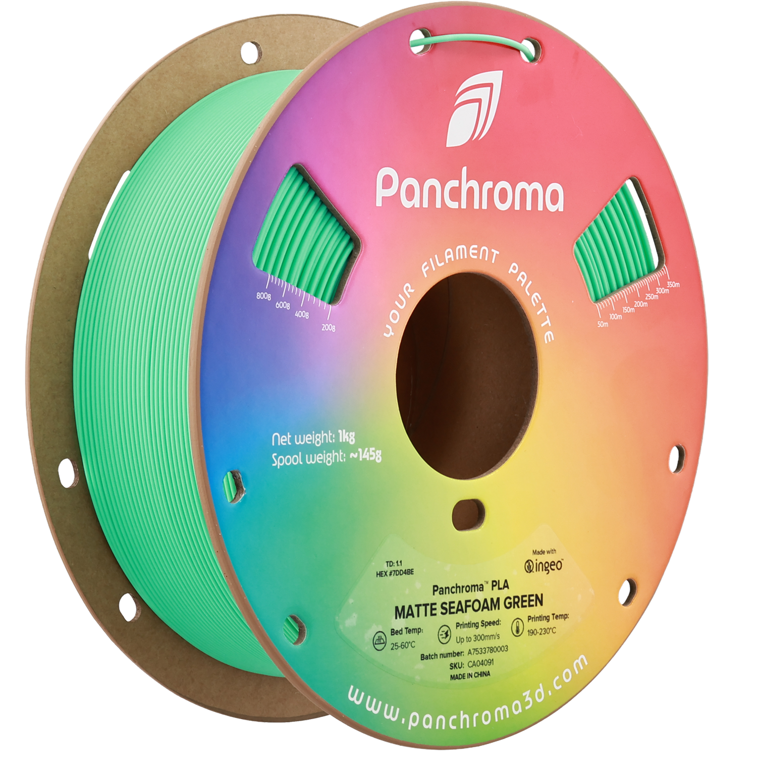 Panchroma™ Matte Seafoam Green PLA 1KG Panchroma™ Matte Seafoam Green PLA 1KG