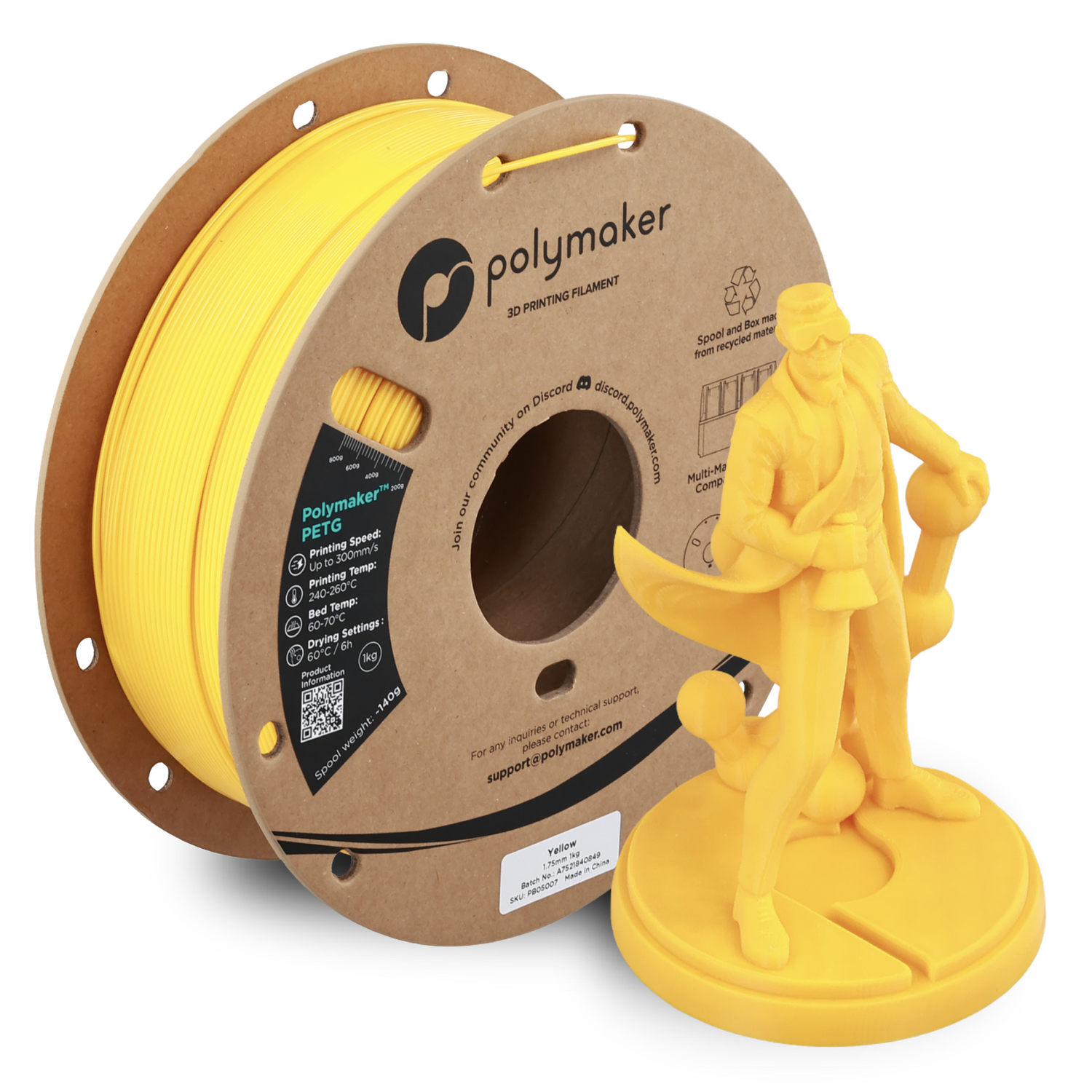 Polymaker PETG Yellow 1Kg Polymaker PETG Yellow 1Kg