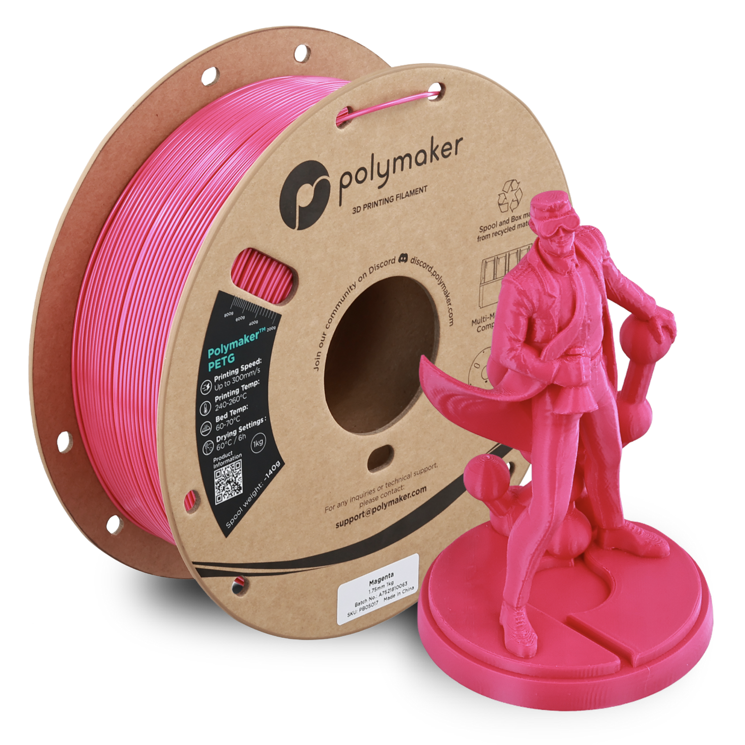Polymaker PETG Magenta 1Kg Polymaker PETG Magenta 1Kg