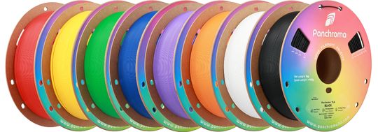 Panchroma Basic PLA pakket 8 basiskleuren Rood-Geel-Blauw-Groen-Wit-Zwart-Paars-Oranje 8x1KG 1.75 MM Panchroma Basic PLA pakket 8 basiskleuren Rood-Geel-Blauw-Groen-Wit-Zwart-Paars-Oranje 8x1KG 1.75 MM