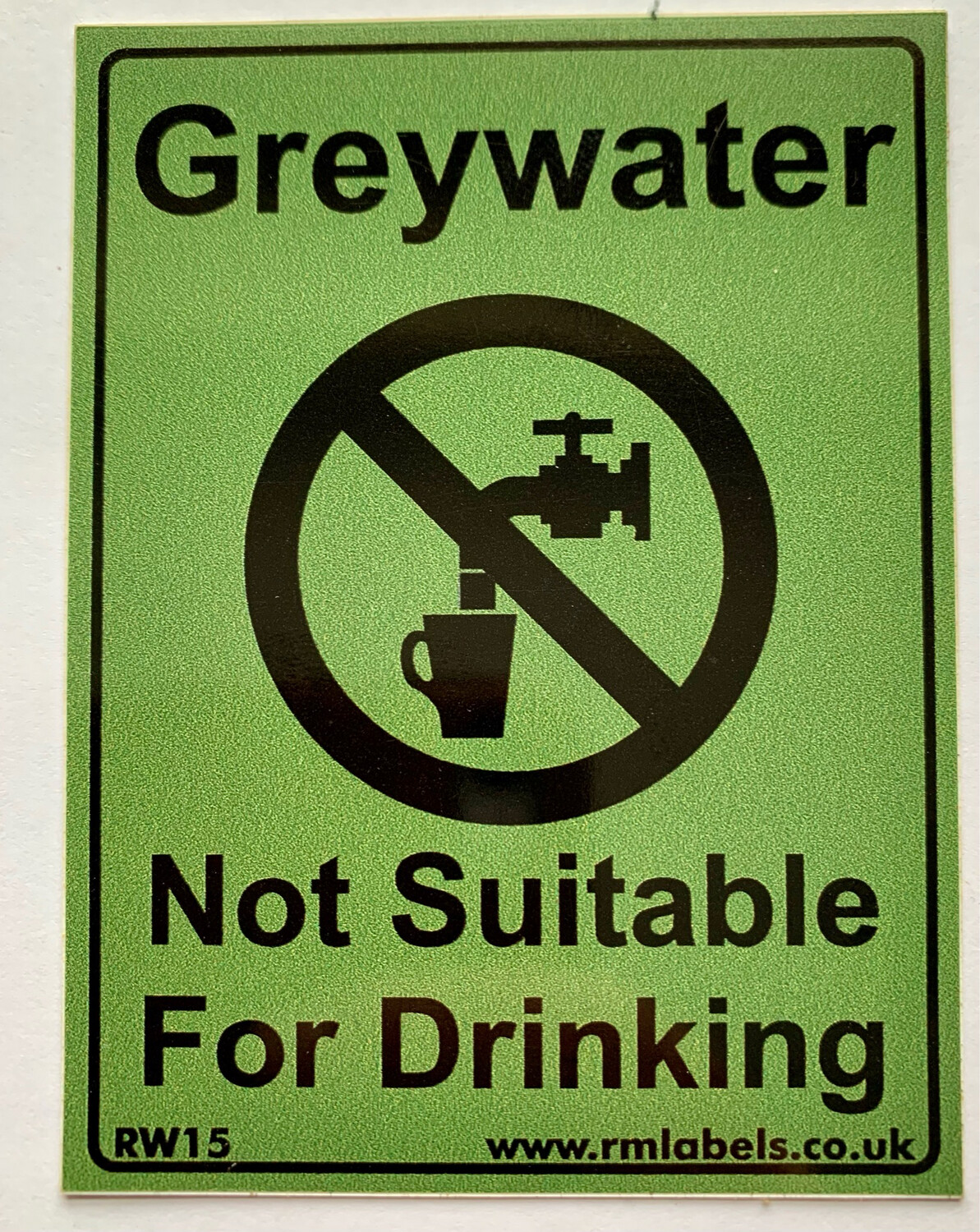 Grey water Sign.