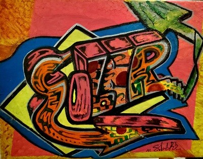 Art Piece unframed:
Sober Graffiti by Adam Messer aka DJ My-Style