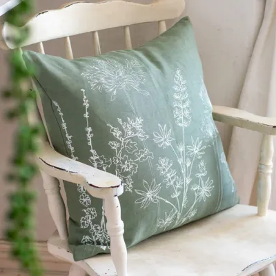 Floral Cushion Cover Sage Green Floral Cushion Cover Sage Green