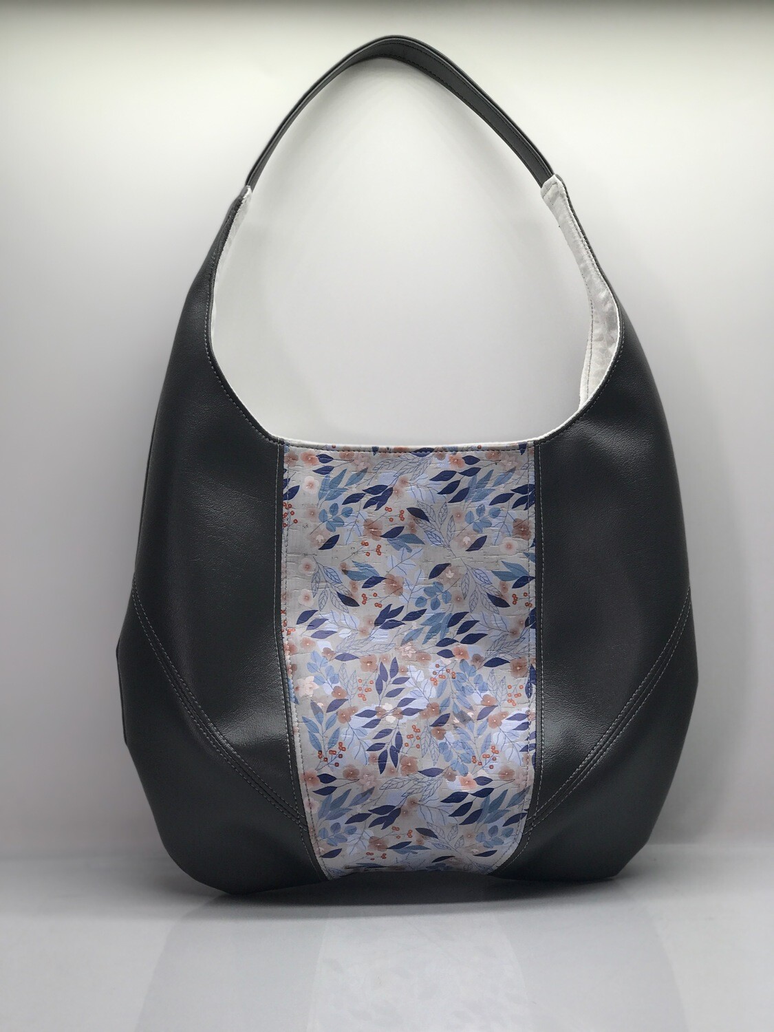 Gray with blue floral insert Estrella