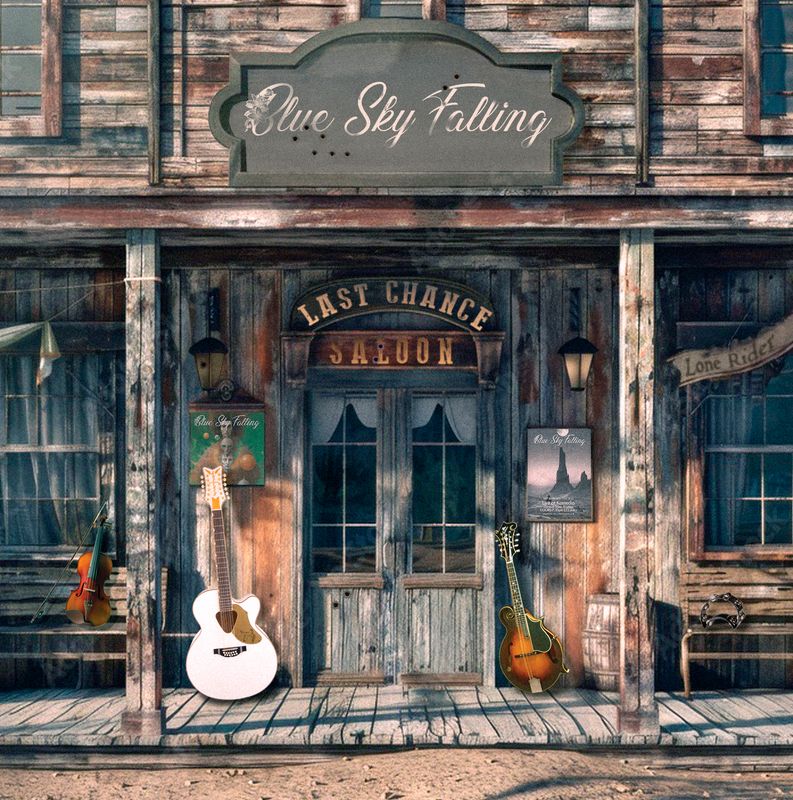 Blue Sky Falling UK, CD front cover; Last Chance Saloon