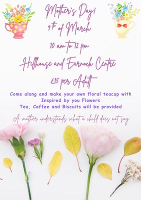 Mothers day flower making class.