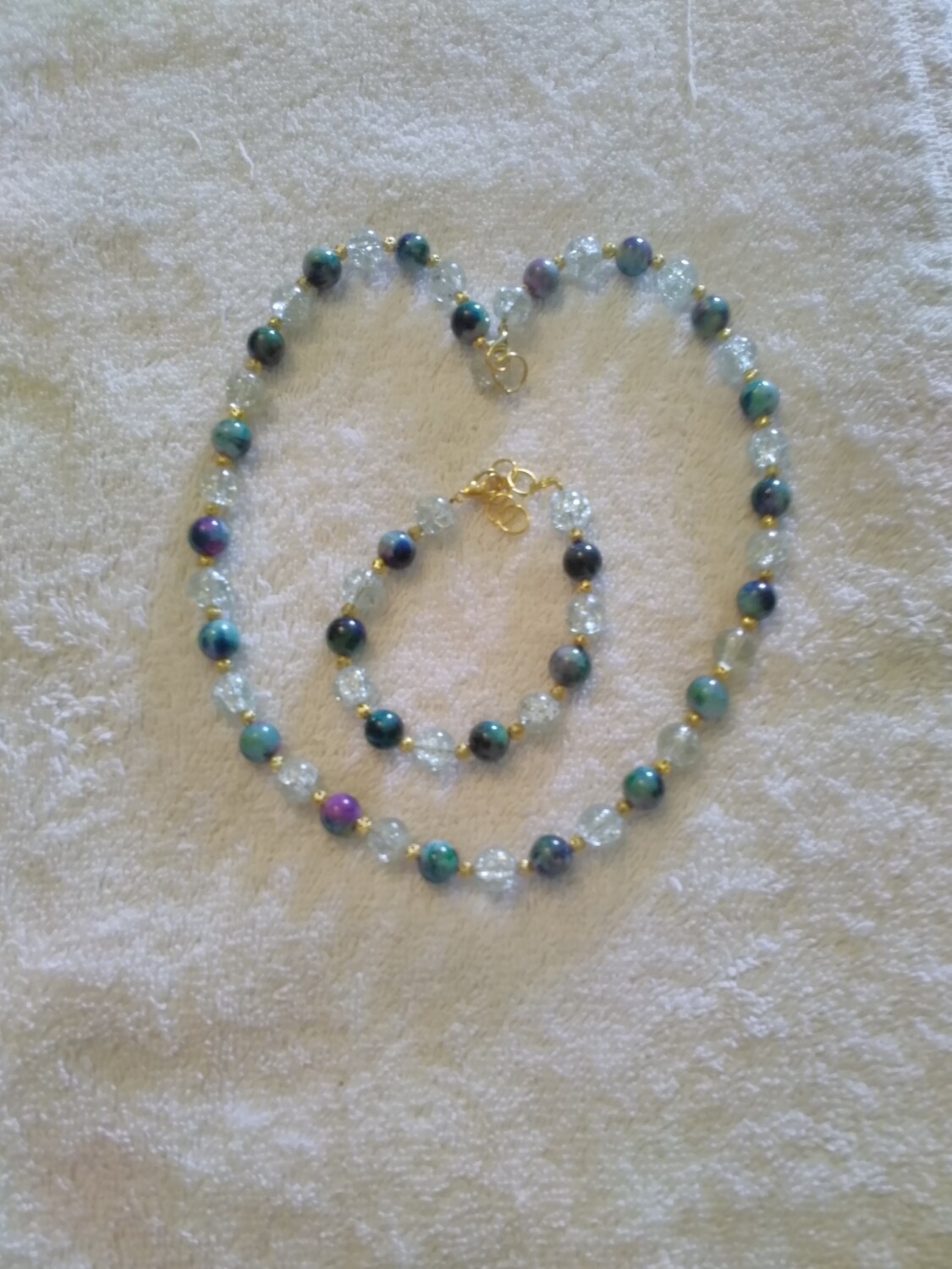 Green Beaded Jewelry Set