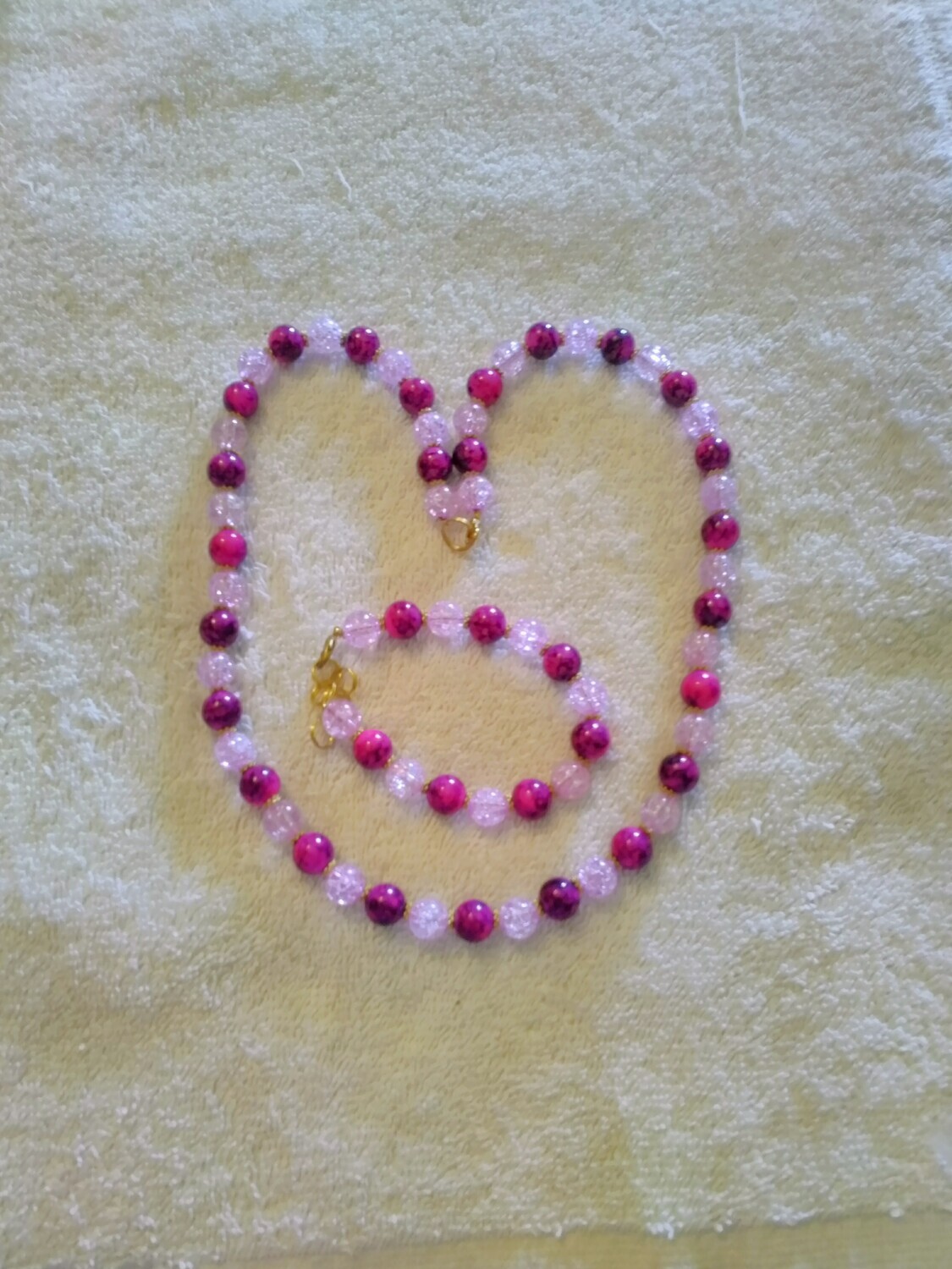 Plum Beaded Jewelry Set
