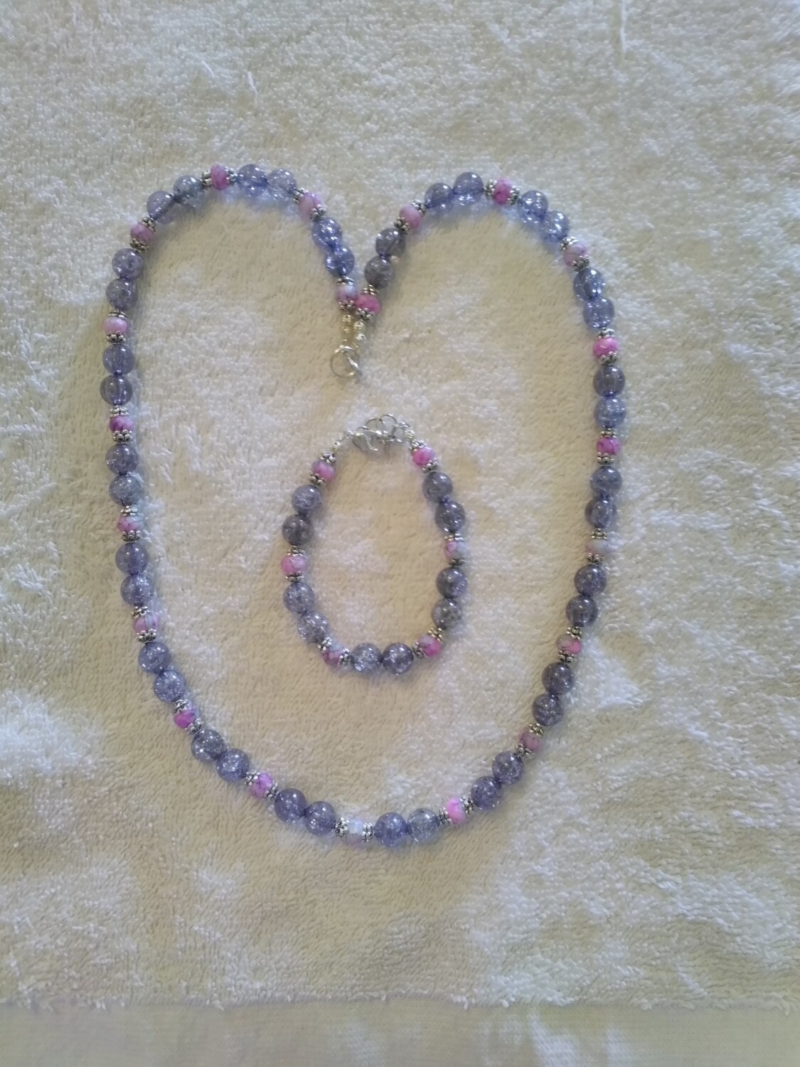 Plum &amp; Black Beaded Jewelry Set