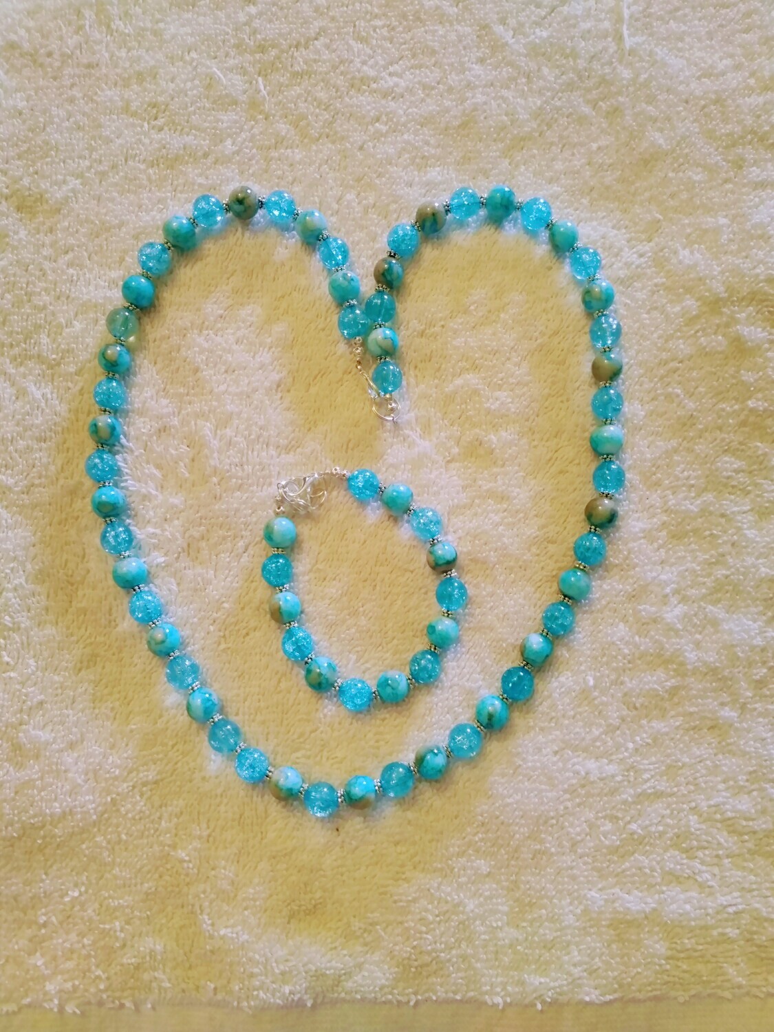 Turquoise &amp; Brown Beaded Jewelry Set