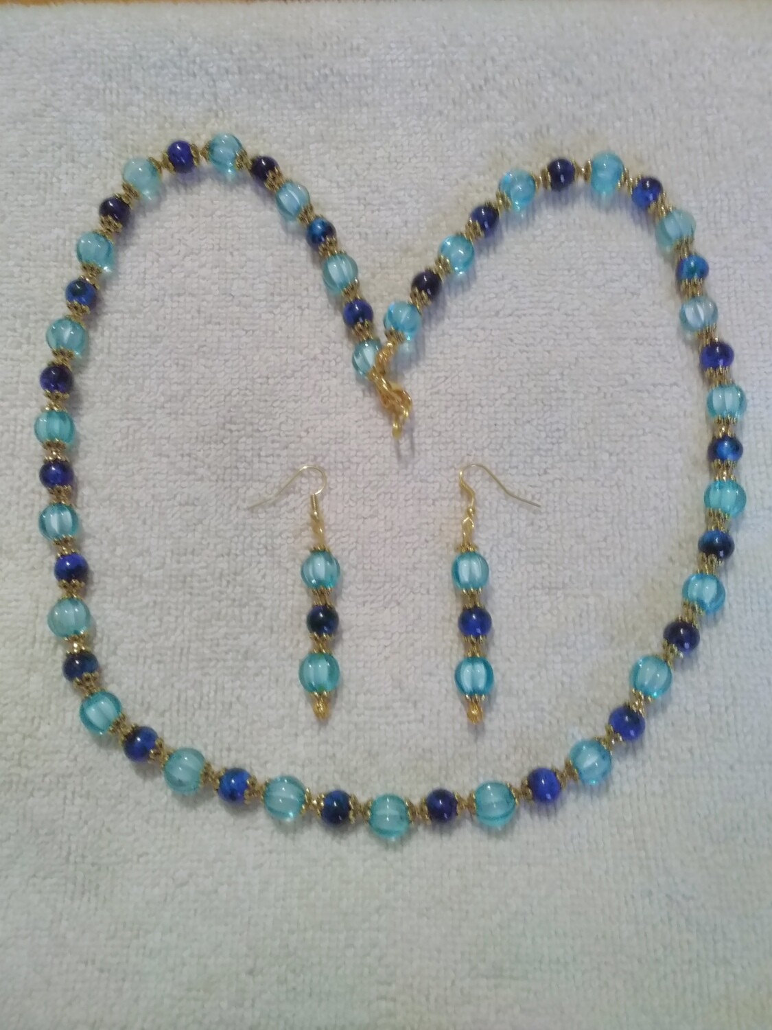 Turquoise &amp; Blue Beaded Jewelry Set
