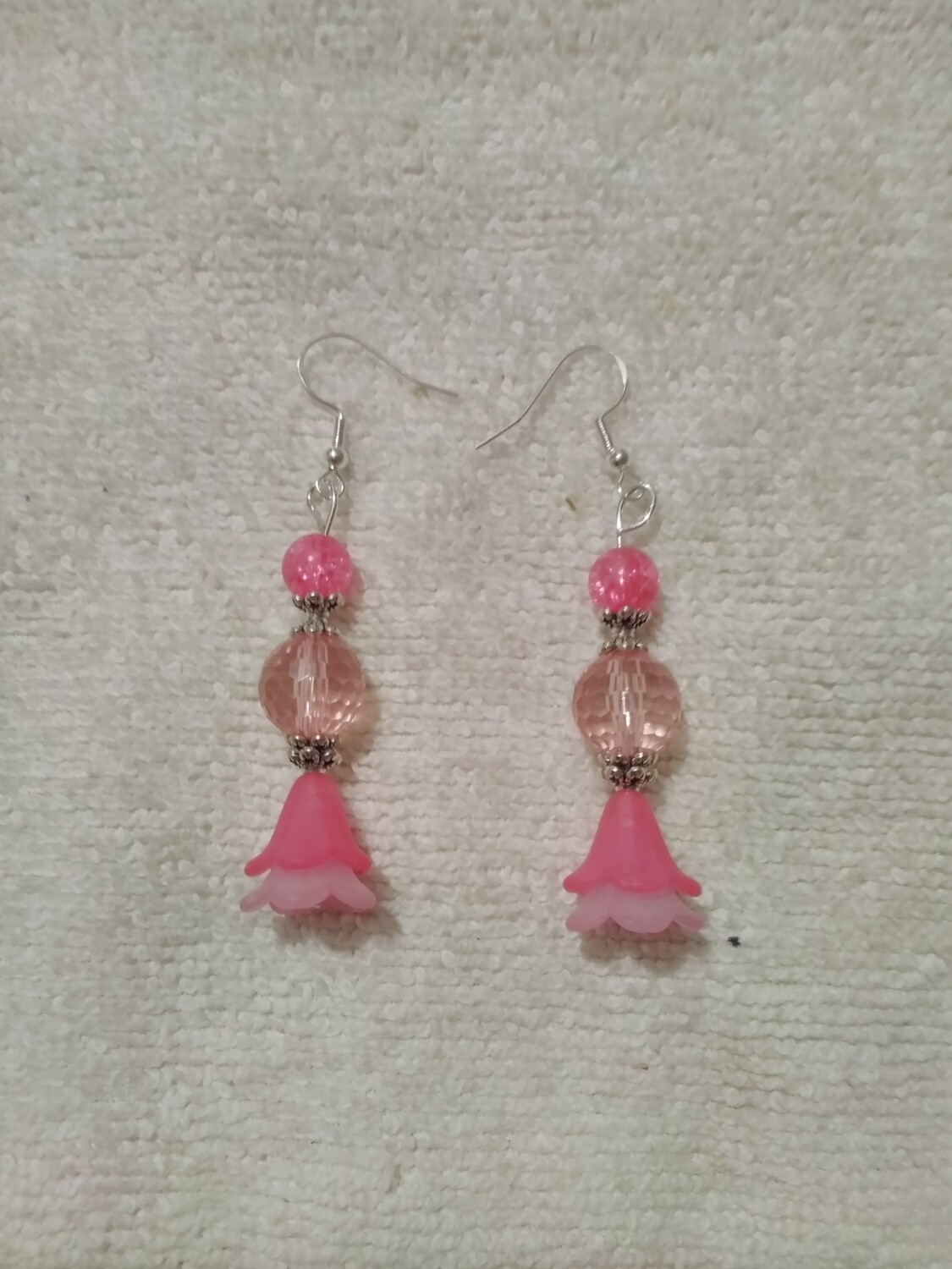 Pink Beaded Earrings