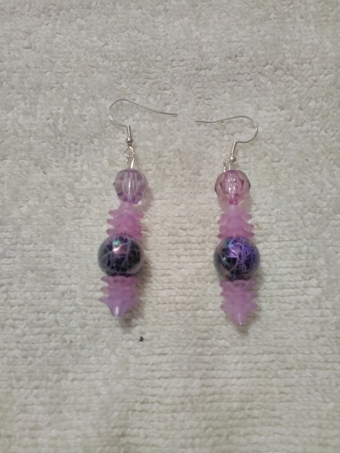 Purple Beaded Earrings