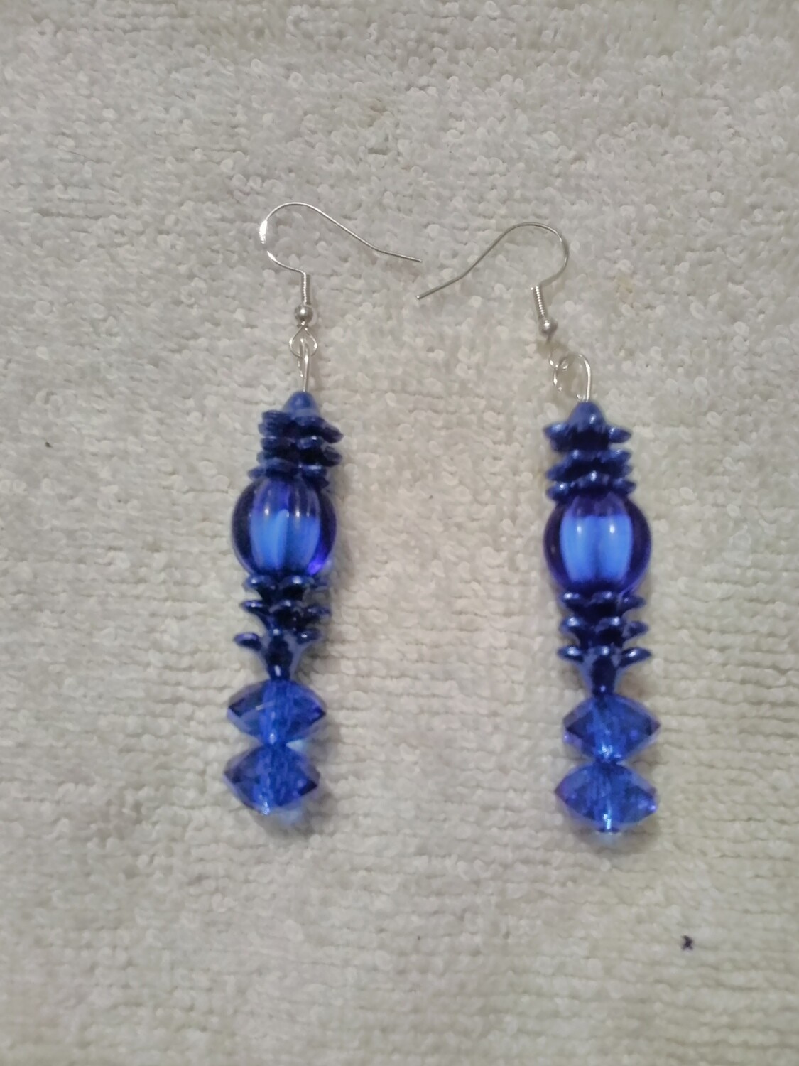 Blue Beaded Earrings