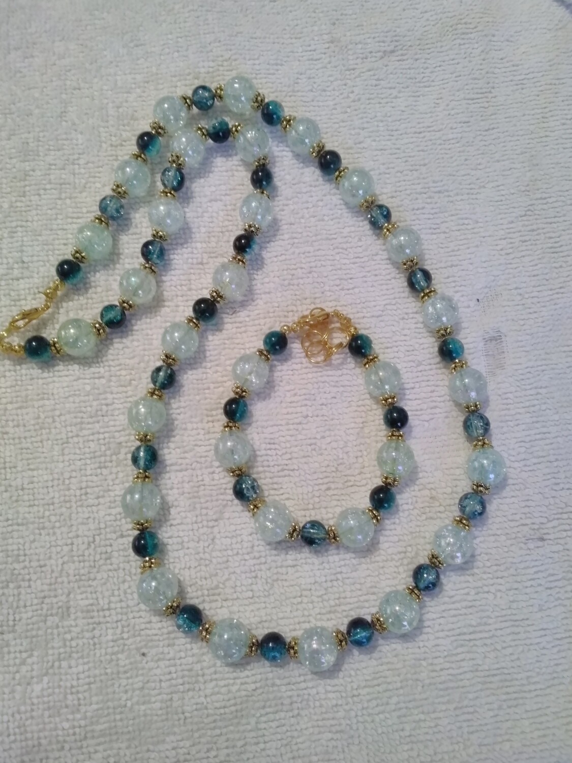 Green Beaded Jewelry Set