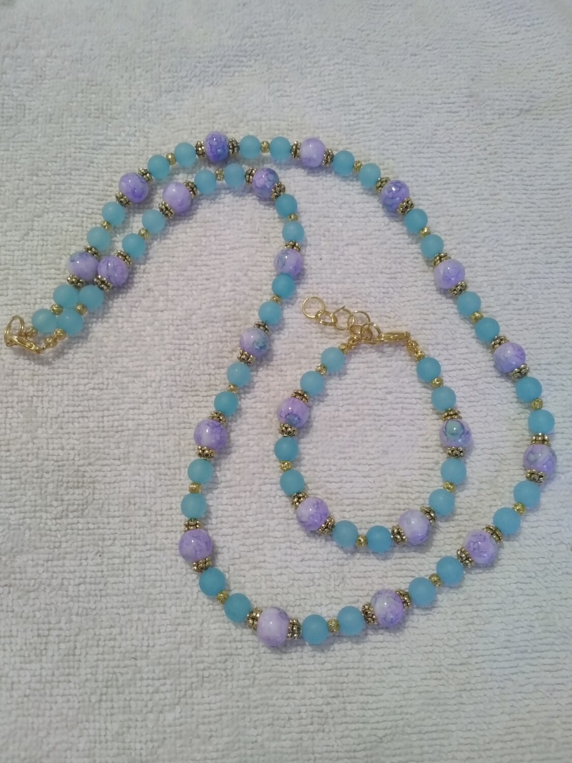 Turquoise &amp; Blue Beaded Jewelry Set