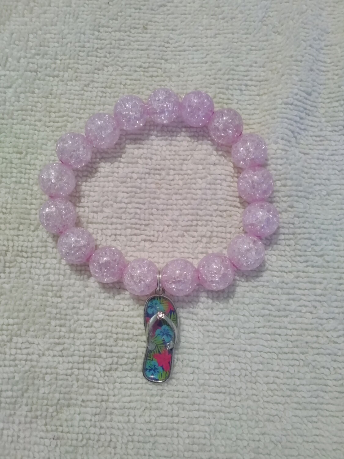 Flip Flop Charm Beaded Bracelet