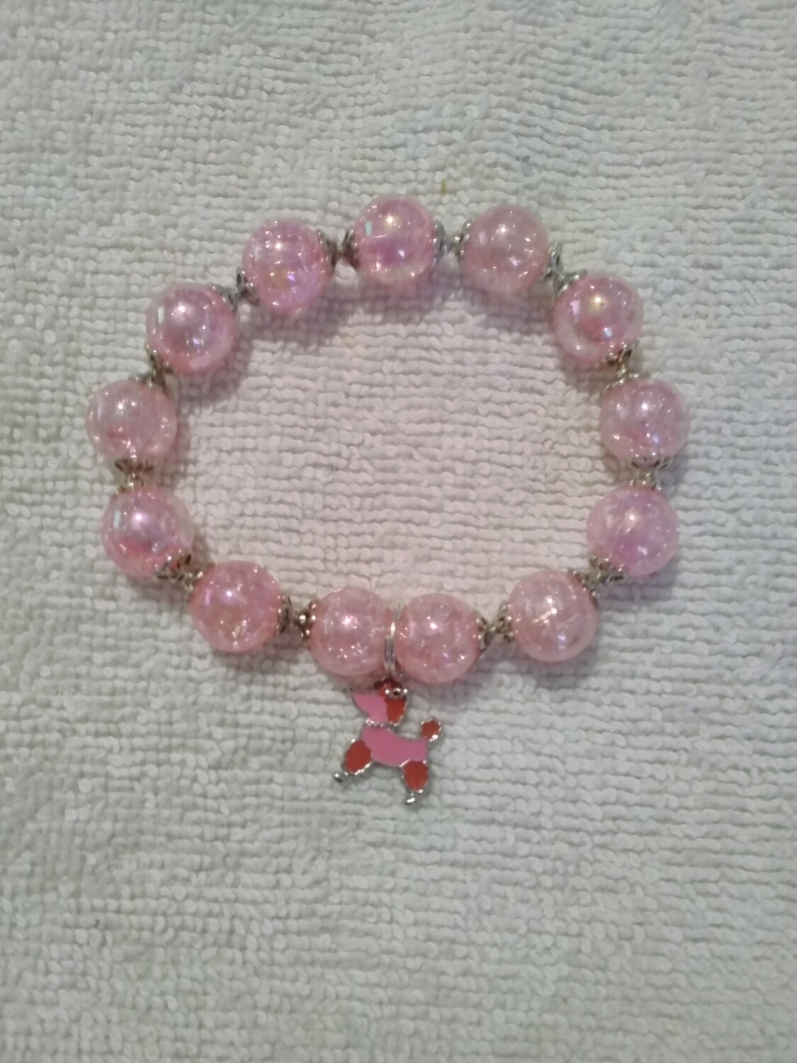 Poodle Charm Beaded Bracelet
